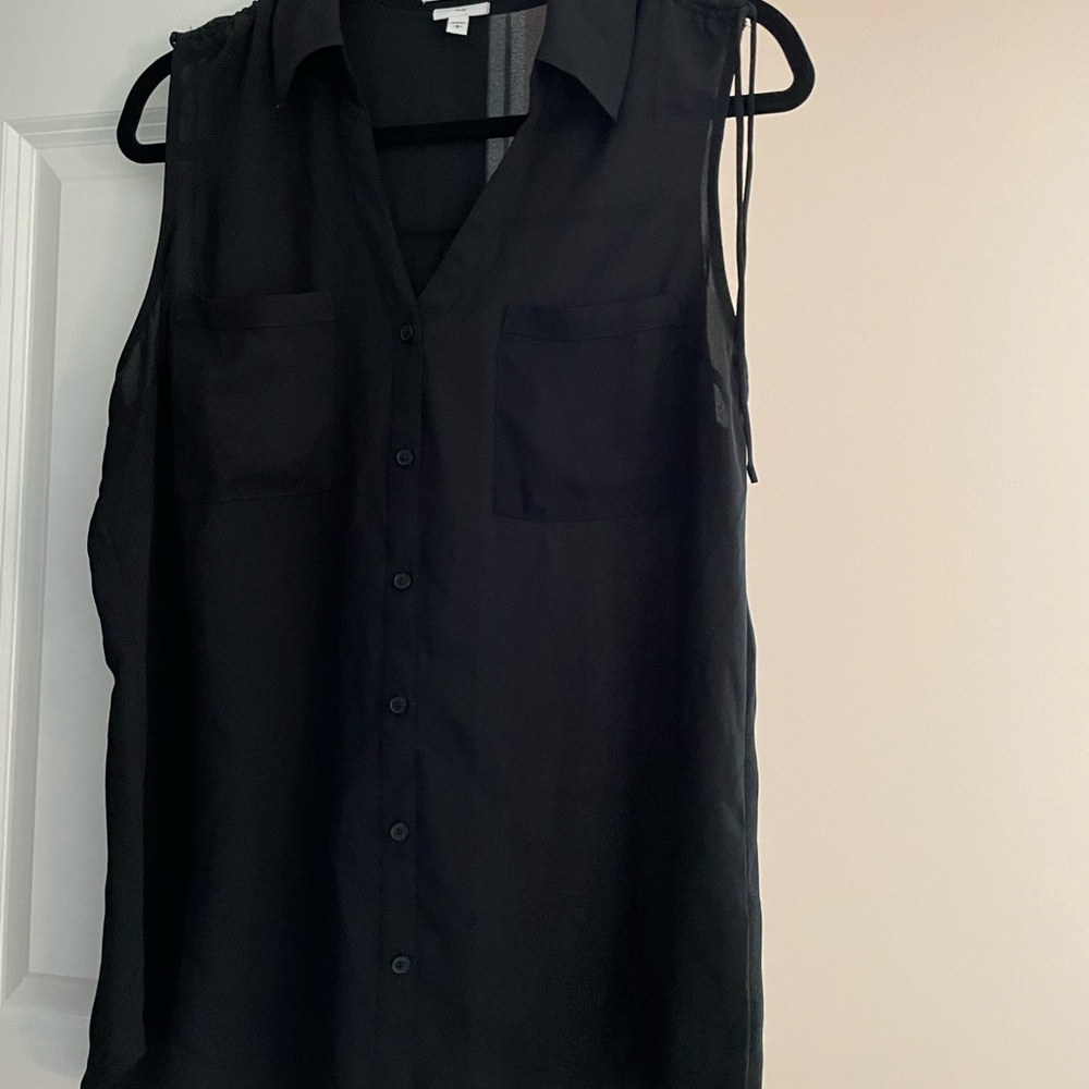 Express Black Sleeveless Shirt